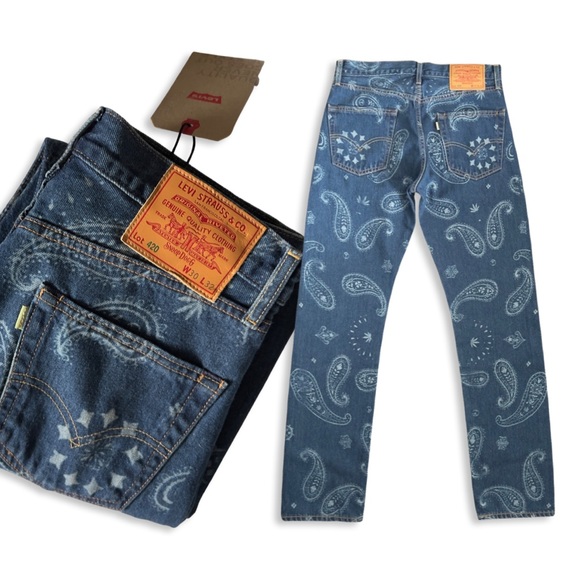 Levi’s X Snoop Dogg Lot 420 Unreleased Premium 501 Paisley Hemp Jean - Picture 6 of 16